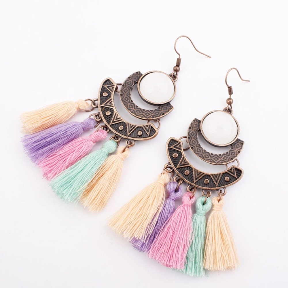 *KIKO* Multicolor Tassel Fashion Dangle Earrings